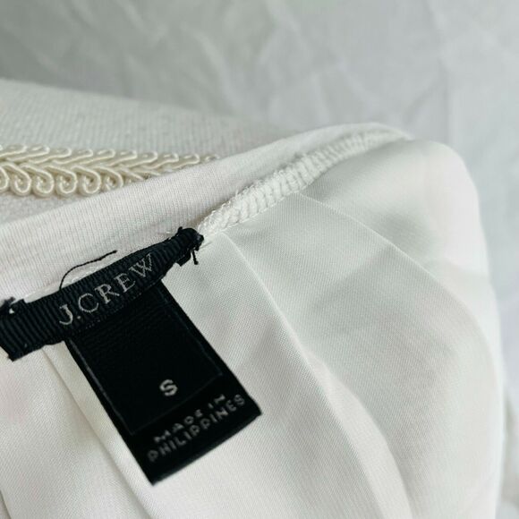 J.Crew Silky Knit White T Shirt Blouse Short Sleeve Oversize C2420 Size Small - Picture 8 of 11